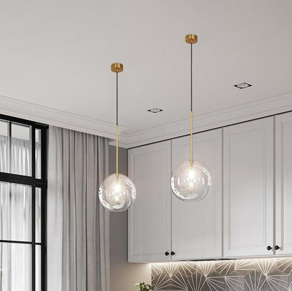 Modern glasboll pendellampa LED taklampa för matsal sovrum kök
