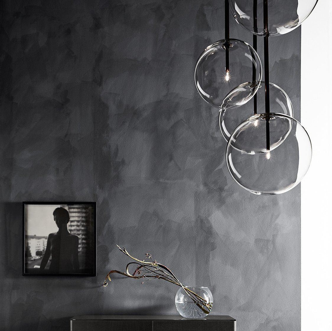 Modern glasboll pendellampa LED taklampa för matsal sovrum kök