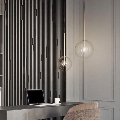 Modern glasboll pendellampa LED taklampa för matsal sovrum kök