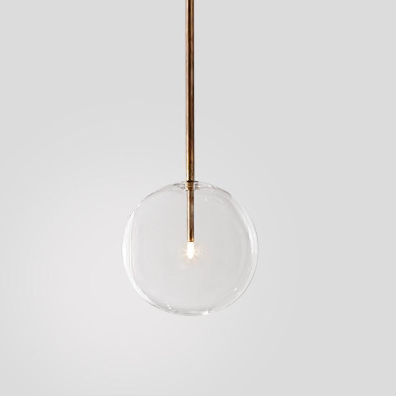 Modern glasboll pendellampa LED taklampa för matsal sovrum kök