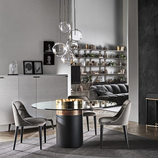 Modern glasboll pendellampa LED taklampa för matsal sovrum kök
