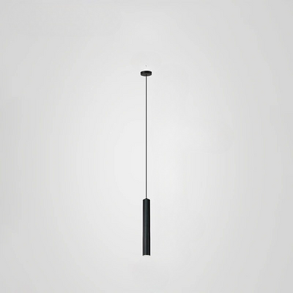 Minimalistisk cylinderformad LED pendellampa svart för sovrum matsal