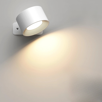 Uppladdningsbar LED vägglampa med fjärrkontroll dimbart ljus och 3 färglägen